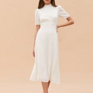 Reformation Dusk Dress in Ivory